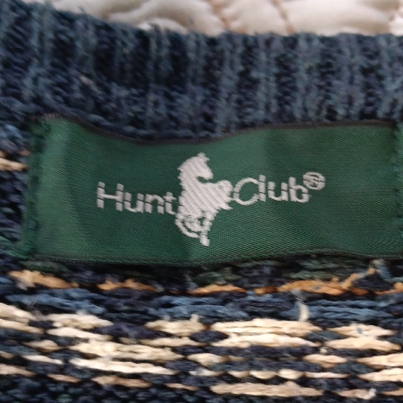 Hunt Club Fair Isle Silk Blend Sweater. L - Picture 2 of 7
